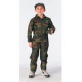 Kids' Woodland Camouflage Long Sleeve Flightsuit (S to XL)